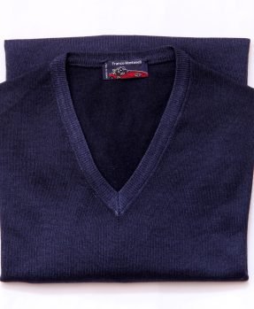 V neck merino wool sweater