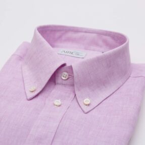 Camicia in lino rosa bd