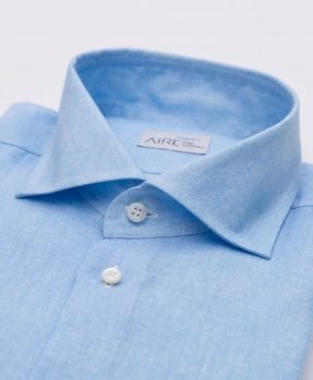 Linen shirt light blue melange