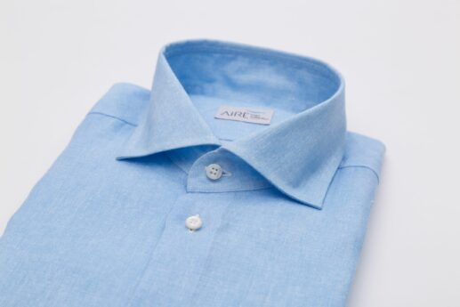 Linen shirt light blue melange