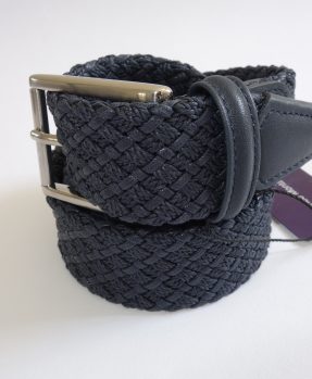 Navy blue braided belt Franco Montanelli