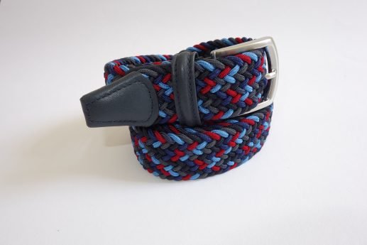 Cintura elastica uomo colorata blu & rosso