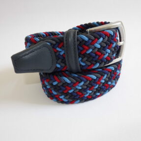 Cintura elastica uomo colorata blu & rosso