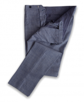 Rota Checkered Wool Linen Silk Trousers