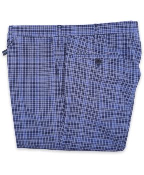 Rota pantaloni Lana quadretti azzurri