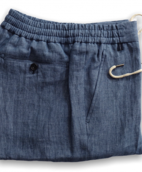 Pantaloni Lino Denim con elastico