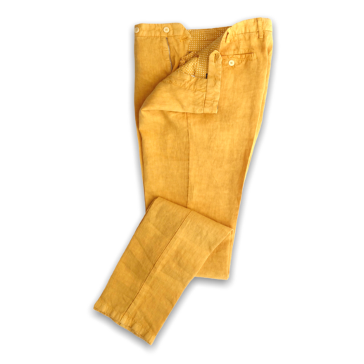 Pantaloni Rota Lino gialli