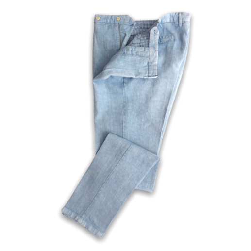 Rota delavè linen light blue trousers