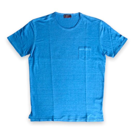 T-shirt puro Lino azzurra