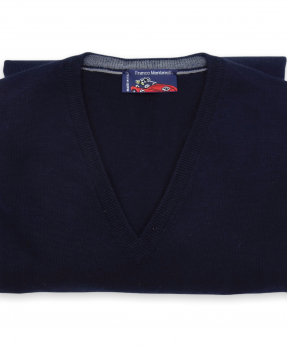 Navy blue Merino V Knitwear