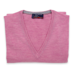 Pink Merino V Knitwear