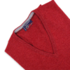 Maglia a v cashmere rossa