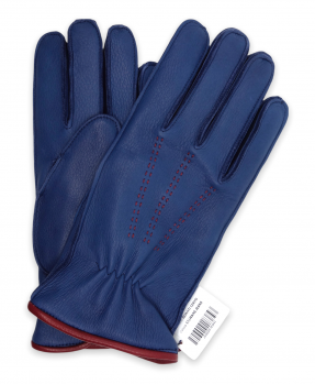 Restelli blue deerskin gloves