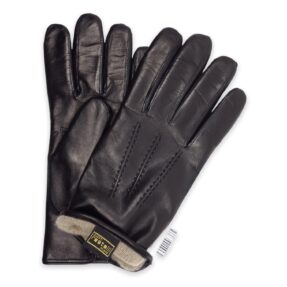 Restelli black men's leather gloves