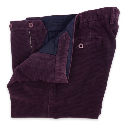 Rota burgundy patterned cotton pants