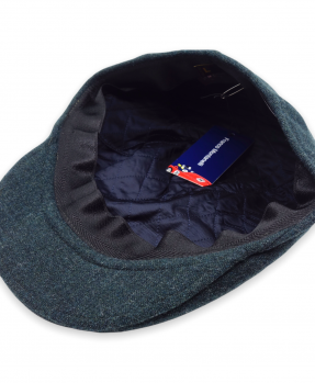 Zegna green fabric flat cap