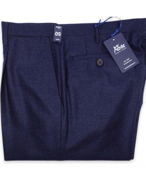 Rota wool blue trousers with pleat 