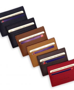 Card holder in leather made in Tuscany