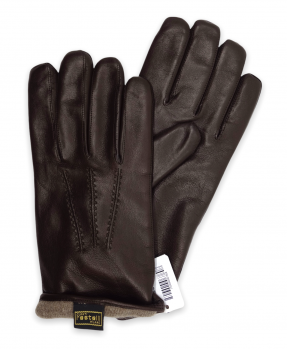 Restelli brown men's leather gloves