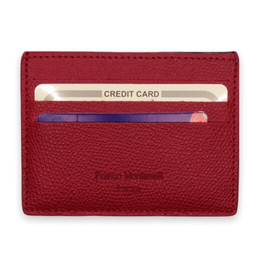 Card holder in Palmellato red leather