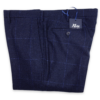 Rota pantaloni lana quadro azzurro