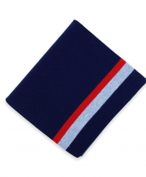 Navy blue cashmere knit scarf