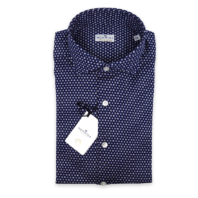 Sonrisa blue micro-patterned shirt 