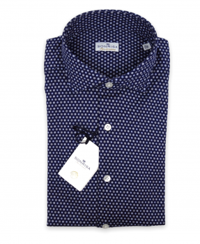 Sonrisa blue micro-patterned shirt