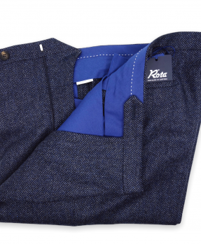 Rota blue herringbone trousers