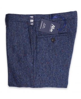 Pantaloni Rota tweed blu