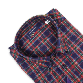 Red checked flannel Franco Montanelli shirt 