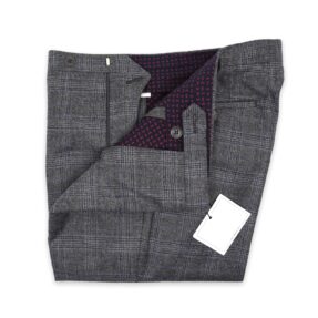 Pantaloni Rota lana grigi quadri