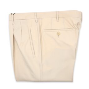 Pantaloni Rota due pinces lana beige