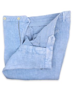 Rota delavè linen light blue trousers