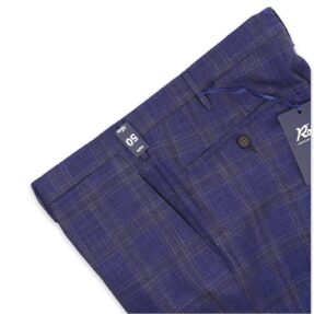 Rota checked wool silk linen trousers 