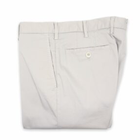 Rota pantaloni cotone stretch perla