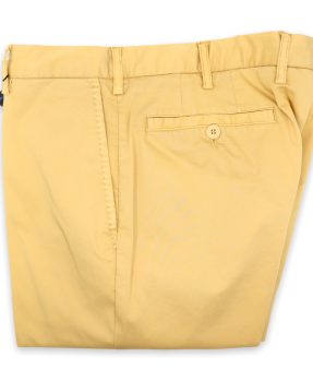Rota pantaloni cotone stretch gialla