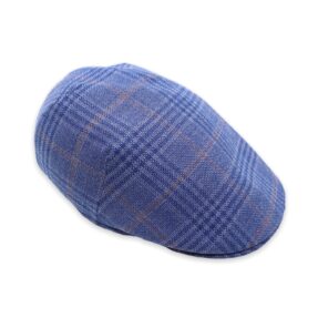 Patterned wool silk flat cap