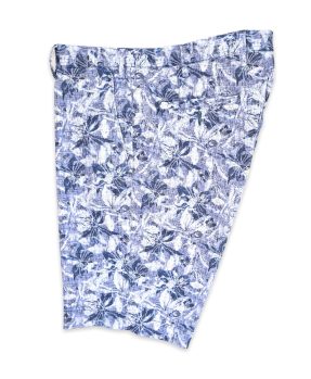Patterned cotton stretch shorts
