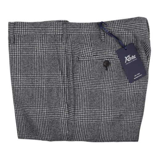 Pantaloni Rota quadri nero