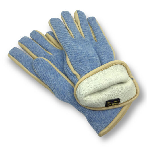 Restelli wool cashmere light blue gloves