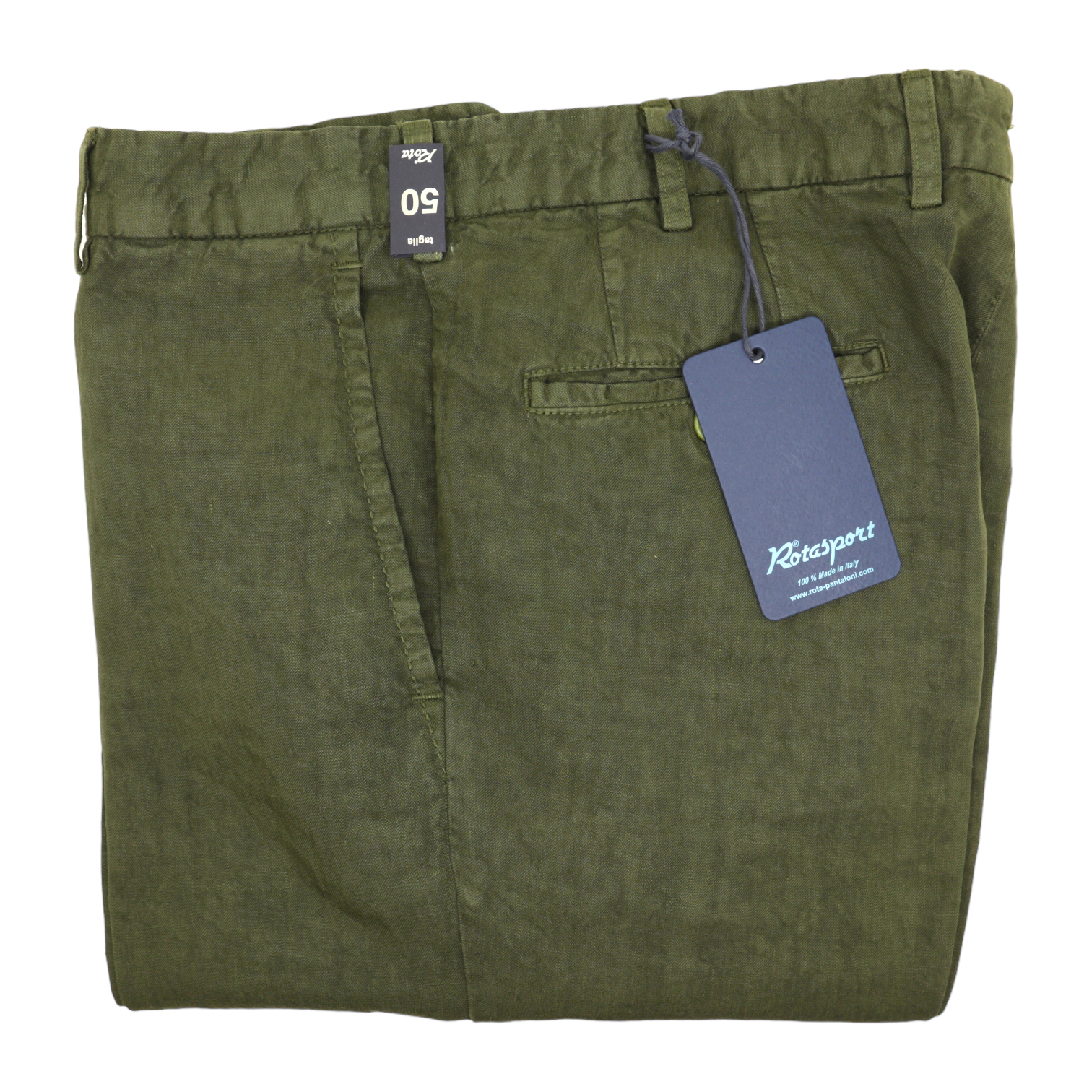 Rota delavè linen green trousers
