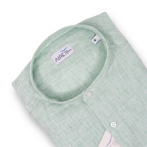 Camicia Aire collo coreana verde