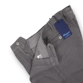 Rota grey linen herringbone shorts