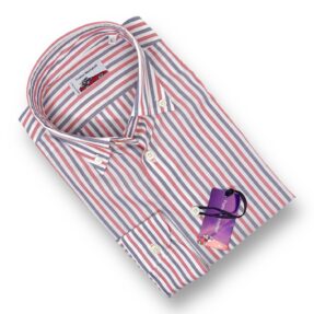 Camicia bd Franco Montanelli righe rosse