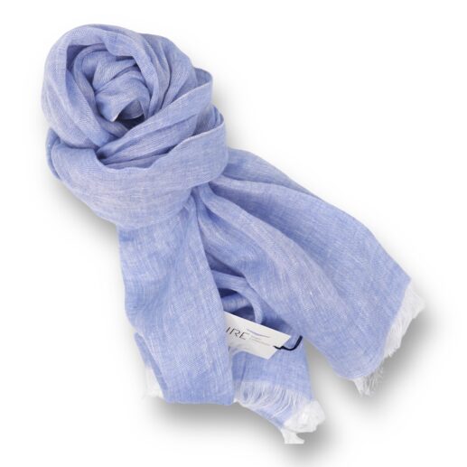 Aire light blue linen scarf