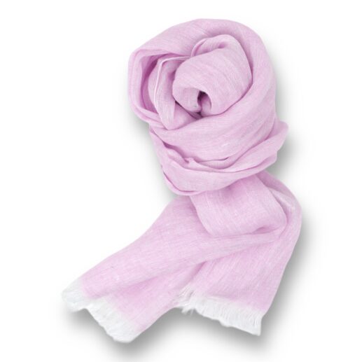 Aire pink linen scarf