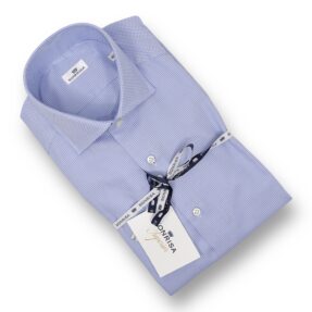 Sonrisa light blue pied de poule shirt