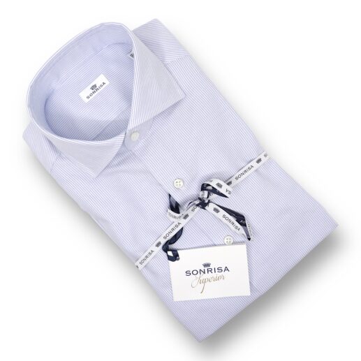 Sonrisa Superior striped light blue shirt