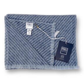 Blue Fedeli Cashmere Scarf